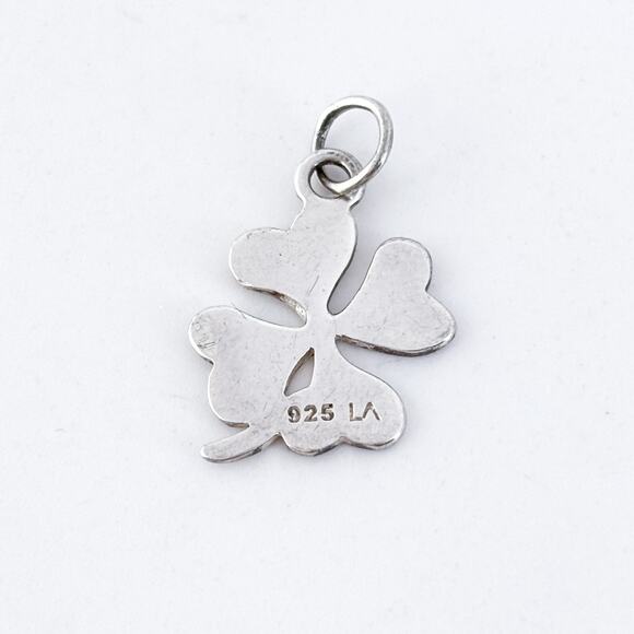 Vintage Footnote Sterling Silver 925 Four-Leaf Clover Charm Pendant - Picture 3 of 6